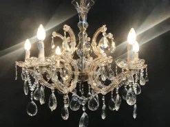 Discount Pamono Large Hand Cut Maria Teresa Crystal Chandelier, 1950s
