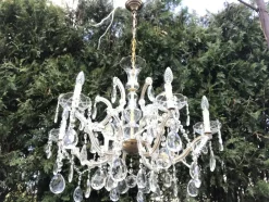 Discount Pamono Large Hand Cut Maria Teresa Crystal Chandelier, 1950s