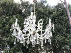 Discount Pamono Large Hand Cut Maria Teresa Crystal Chandelier, 1950s