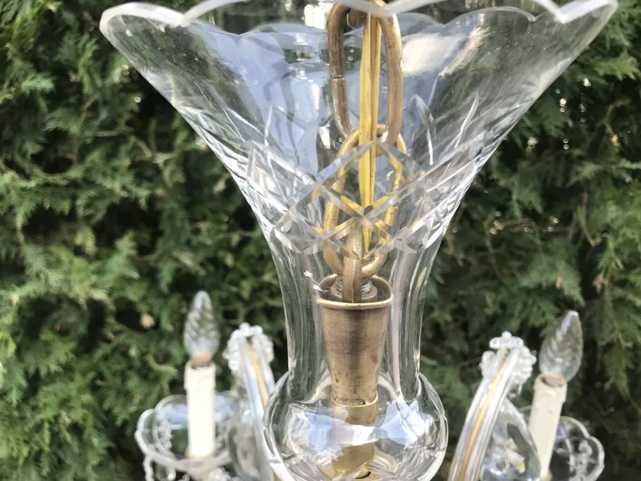 Discount Pamono Large Hand Cut Maria Teresa Crystal Chandelier, 1950s