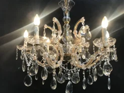 Discount Pamono Large Hand Cut Maria Teresa Crystal Chandelier, 1950s