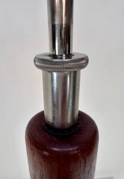 Clearance Pamono Large Height Adjustable Sculptural Floor Lamp in Teak by Domus, Germany, 1970s