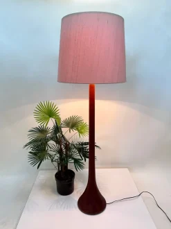 Clearance Pamono Large Height Adjustable Sculptural Floor Lamp in Teak by Domus, Germany, 1970s