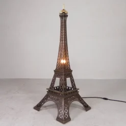Clearance Pamono Large High Bronze Eiffel Tower with Lighting, 1970s