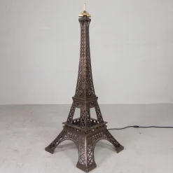 Clearance Pamono Large High Bronze Eiffel Tower with Lighting, 1970s