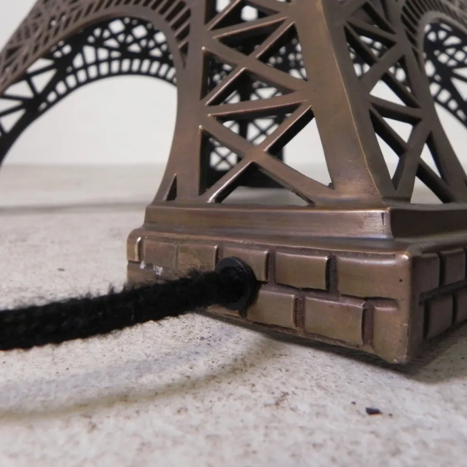 Clearance Pamono Large High Bronze Eiffel Tower with Lighting, 1970s