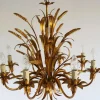 Discount Pamono Large Hollywood Regency Sheaf of Wheat 8-Arm Chandelier by Hans Kögl, 1970s