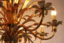 Discount Pamono Large Hollywood Regency Sheaf of Wheat 8-Arm Chandelier by Hans Kögl, 1970s