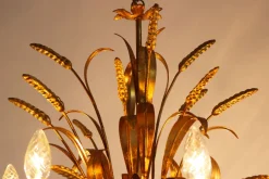 Discount Pamono Large Hollywood Regency Sheaf of Wheat 8-Arm Chandelier by Hans Kögl, 1970s