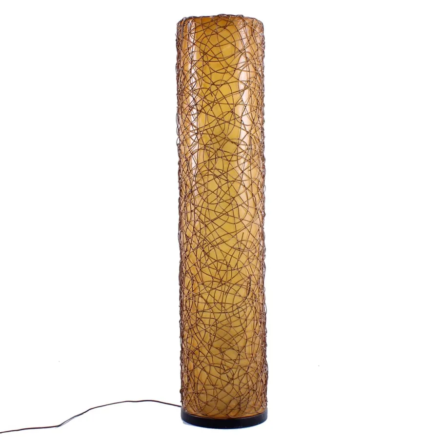Online Pamono Large Ibiza Style Wicker and Fiberglass Floor Lamp, 1990s