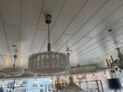 Best Pamono Large Ice Glass Chandelier from Doria Leuchten, 1960s