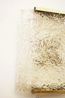 Online Pamono Large Ice Glass Sconce from J.T. Kalmar