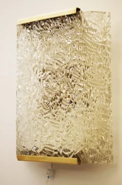 Online Pamono Large Ice Glass Sconce from J.T. Kalmar