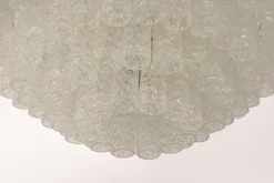 Clearance Pamono Large Ice Glass Tube Chandelier from Doria, Germany, 1960s
