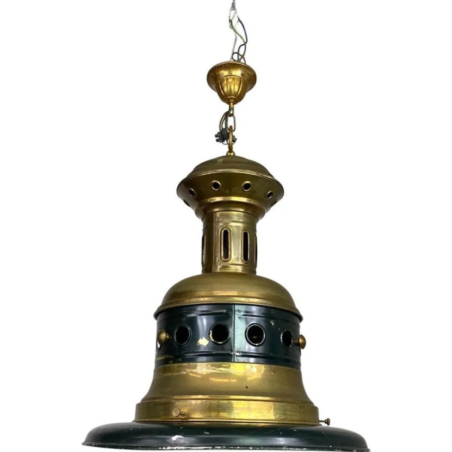 Discount Pamono Large Industrial Hanging Lamp, 1930s