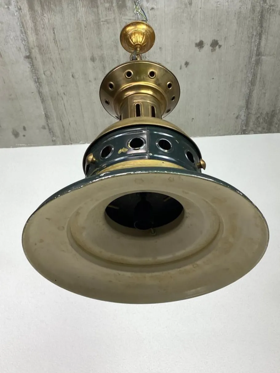 Discount Pamono Large Industrial Hanging Lamp, 1930s