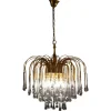 New Pamono Large Iridescent Murano Glass Drops Chandelier in the Style of Venini, 1970s