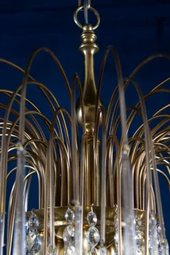 New Pamono Large Iridescent Murano Glass Drops Chandelier in the Style of Venini, 1970s