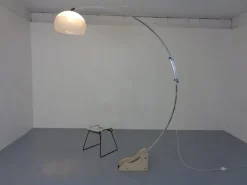 Pamono Large Italian Arc Lamp by Harvey Guzzini, 1970s
