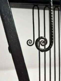 New Pamono Large Italian Art Deco Wrought Iron Lantern in the style of Paolo Buffa, 1940s