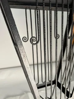 New Pamono Large Italian Art Deco Wrought Iron Lantern in the style of Paolo Buffa, 1940s