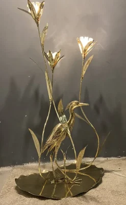 New Pamono Large Italian Brass Floor Lamp by Cittone Oggi