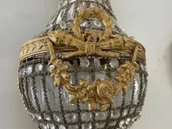 Hot Pamono Large Italian Crystal Beaded Sconces, 1970s, Set of 2