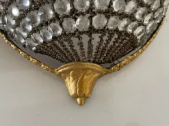 Hot Pamono Large Italian Crystal Beaded Sconces, 1970s, Set of 2