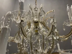 New Pamono Large Italian Crystal Chandelier