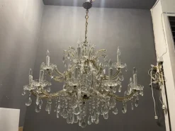 New Pamono Large Italian Crystal Chandelier