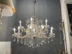 New Pamono Large Italian Crystal Chandelier