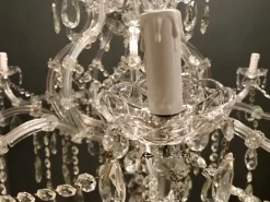 Best Pamono Large Italian Crystal Chandelier, 1940s