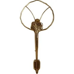 New Pamono Large Italian Floral Sculptural Brass Wall Sconce, 1970s