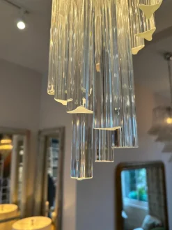 Clearance Pamono Large Italian Murano Glass Spiral Chandelier from Novaresi, 1980s