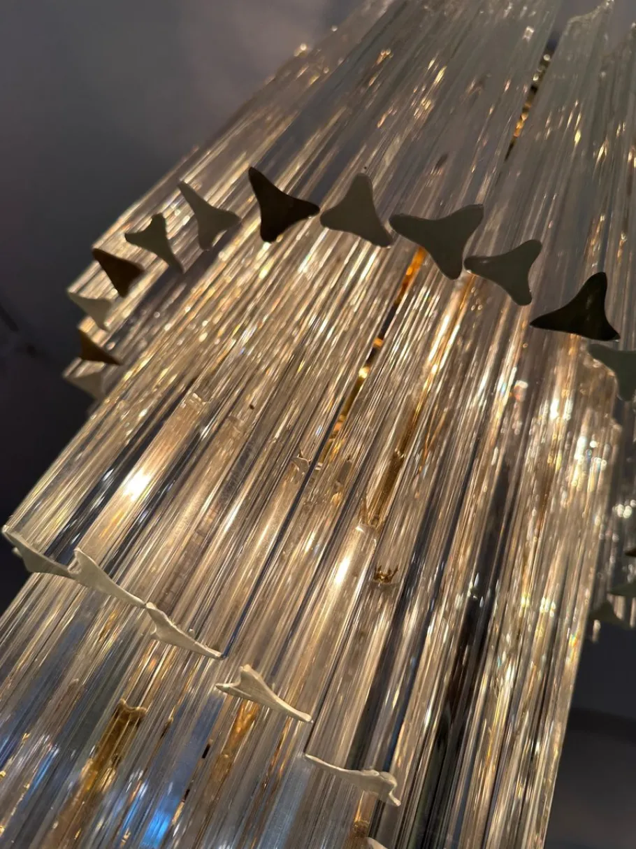 Clearance Pamono Large Italian Murano Glass Spiral Chandelier from Novaresi, 1980s