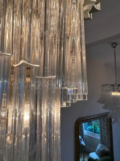 Clearance Pamono Large Italian Murano Glass Spiral Chandelier from Novaresi, 1980s