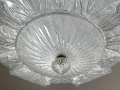 New Pamono Large Italian Murano Glass Flush Mount from Barovier & Toso, 1970s