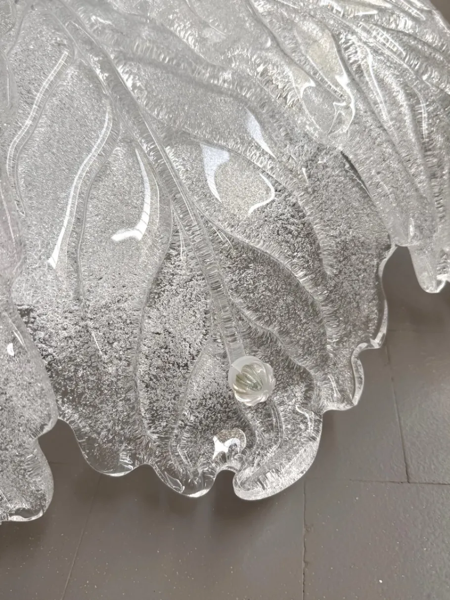 New Pamono Large Italian Murano Glass Flush Mount from Barovier & Toso, 1970s