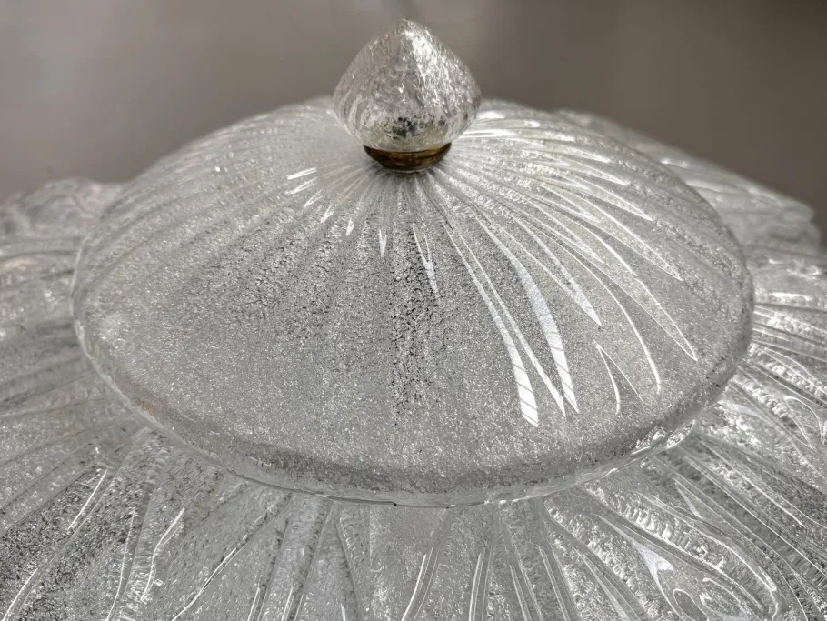 New Pamono Large Italian Murano Glass Flush Mount from Barovier & Toso, 1970s