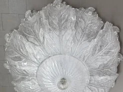 New Pamono Large Italian Murano Glass Flush Mount from Barovier & Toso, 1970s