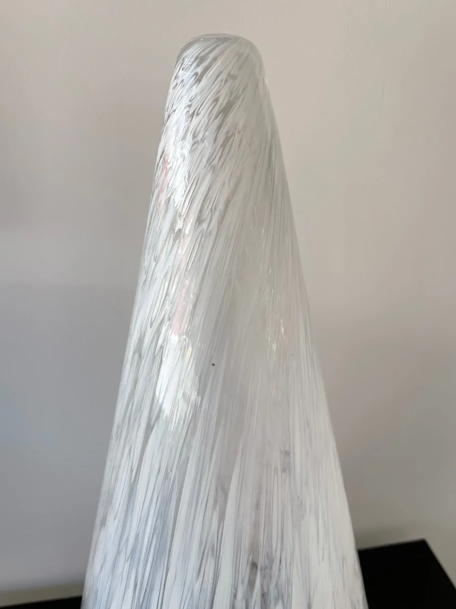 Best Pamono Large Italian Murano Glass and Brass Cone Lamp from Esperia, 1970s