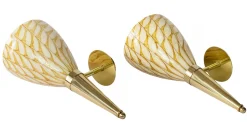 Hot Pamono Large Italian Murano Glass Wall Lights, 2000s, Set of 2