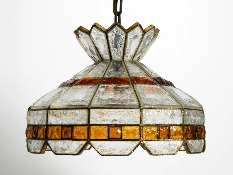Discount Pamono Large Italian Poliarte Glass Ceiling Lamp, 1960s