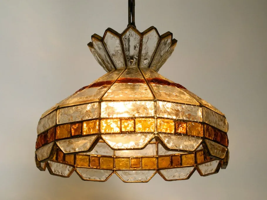 Discount Pamono Large Italian Poliarte Glass Ceiling Lamp, 1960s