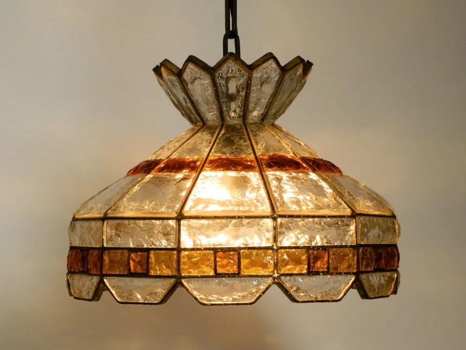 Discount Pamono Large Italian Poliarte Glass Ceiling Lamp, 1960s