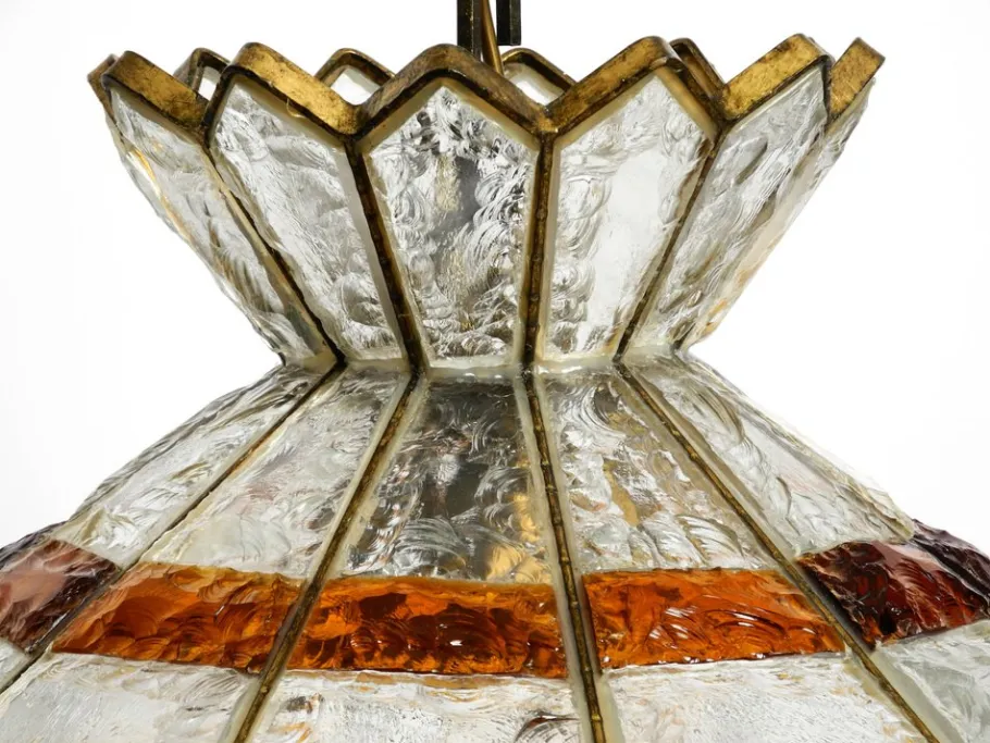 Discount Pamono Large Italian Poliarte Glass Ceiling Lamp, 1960s