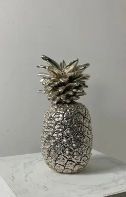 Sale Pamono Large Italian Silver Laminated Pineapple, 1970s