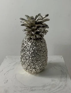Sale Pamono Large Italian Silver Laminated Pineapple, 1970s
