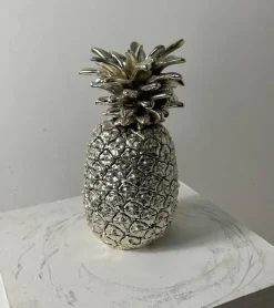 Sale Pamono Large Italian Silver Laminated Pineapple, 1970s