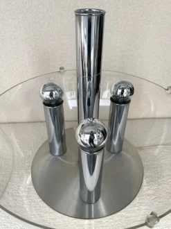 Sale Pamono Large Italian Space Age Ball Lamp in Acrylic Glass and Metal Chrome from Stilux Milano, 1970s